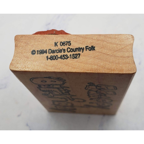 Darcie's Country Folk Happy Birthday Collage K 0675 Wood Mounted Rubber Stamp - Picture 5 of 8